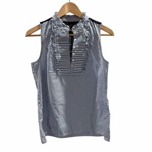 J. Crew Ruffle Neck Sleeveless Top